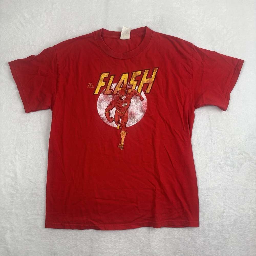 DC Comics The‎ Flash Red Short Sleeve Graphic Shirt Men's Medium